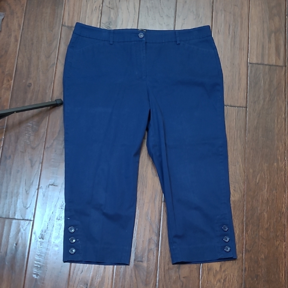 Talbots Blue "The Perfect Skimmer" Capri Pants size 14